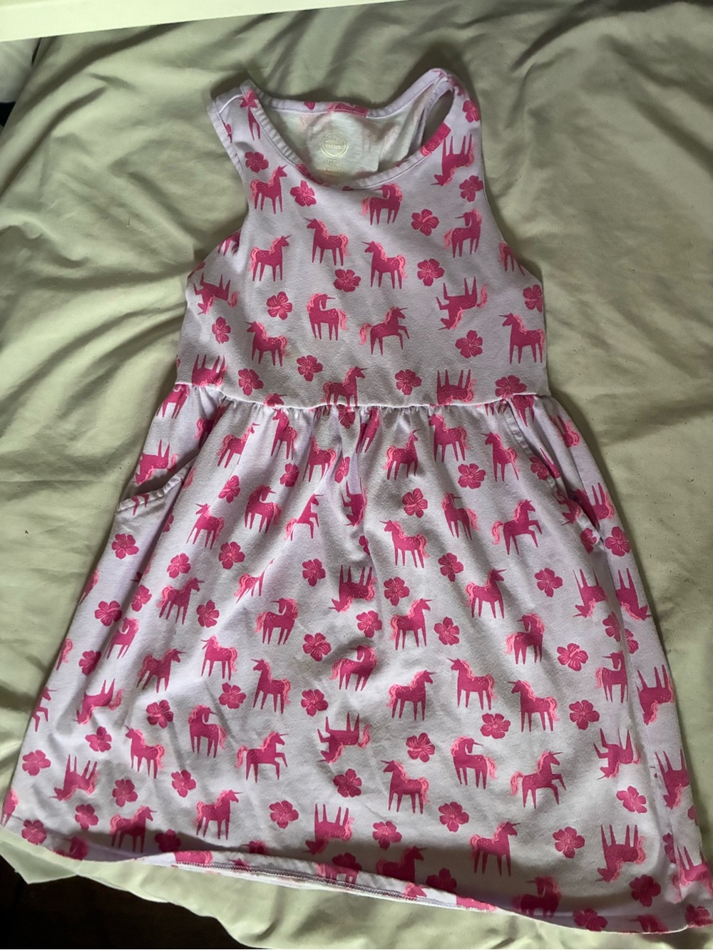 wonder nation Pink Unicorn & Flower Tank Dress